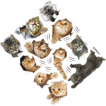 3D Cat Wall Sticker Cartoon Animal Cats Wallpaper Kids Wall Decals Murals Posters for Nursery Room Toilet Kitchen Offices | Walmart Canada 3D Cat Wall Sticker Cartoon Animal Cats Wallpaper Kids Wall Decals Murals Posters for Nursery Room Toilet Kitchen Offices | Walmart Canada