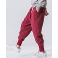 thumbnail image 3 of XINQIHANG Men Linen Drop Crotch Wide Leg Baggy Harem Pants, 3 of 6