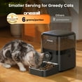 thumbnail image 3 of Oneisall PF05 Automatic Cat Feeder, 12 Cups/3L Programmable Cat Food Dispenser, Timed Cat Feeders for Dry Food, Black, 3 of 13