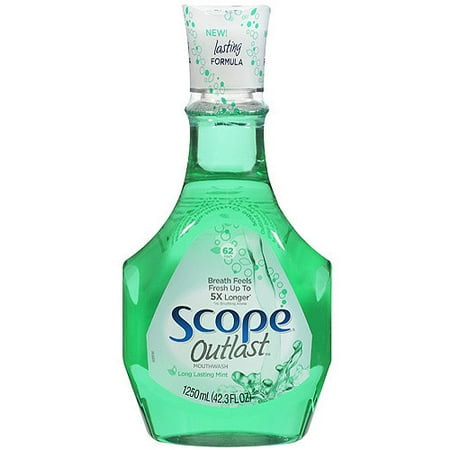 Scope Outlast Long-Lasting Mint Mouthwash, 42.3 fl oz