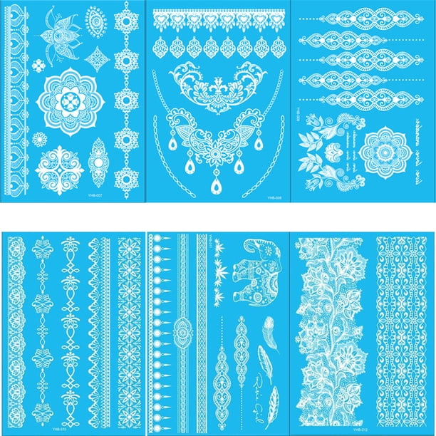 6 uds tatuajes falsos 5,83*8,27 pulgadas tatuajes extraíbles desechables impermeables para adultos Ndcxsfigh Libre de BPA