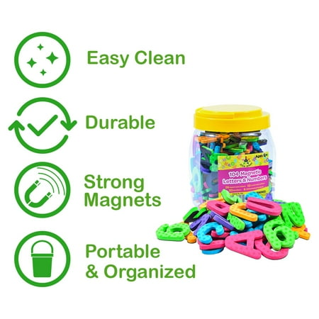 Star Right Magnetic Numbers and Letters (104 Pieces)