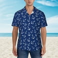thumbnail image 6 of Picia Nautical Anchors Gentle Cotton Regular Fit Short Sleeve Casual Hawaiian Shirt for Men-Large, 6 of 9