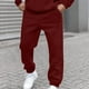 thumbnail image 1 of Pantalones largos para hombre, lisos, a la moda, informales, con bolsillos, cintura elástica, pantalones largos, pantalones deportivos, pantalones de poliéster para hombre., 1 of 5