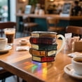 thumbnail image 4 of Literary Theme Book Shaped Coffee Mug Hand Painted Retro Art Study Reading Lover Ceramic Water Cup Unique, 4 of 6