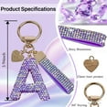 thumbnail image 6 of Bling Alphabet Keychain for Women Girls - Alloy Initial Letter (A-Z) Keychain with Sparkly Rhinestones, Cute Keychain Charms, 6 of 6