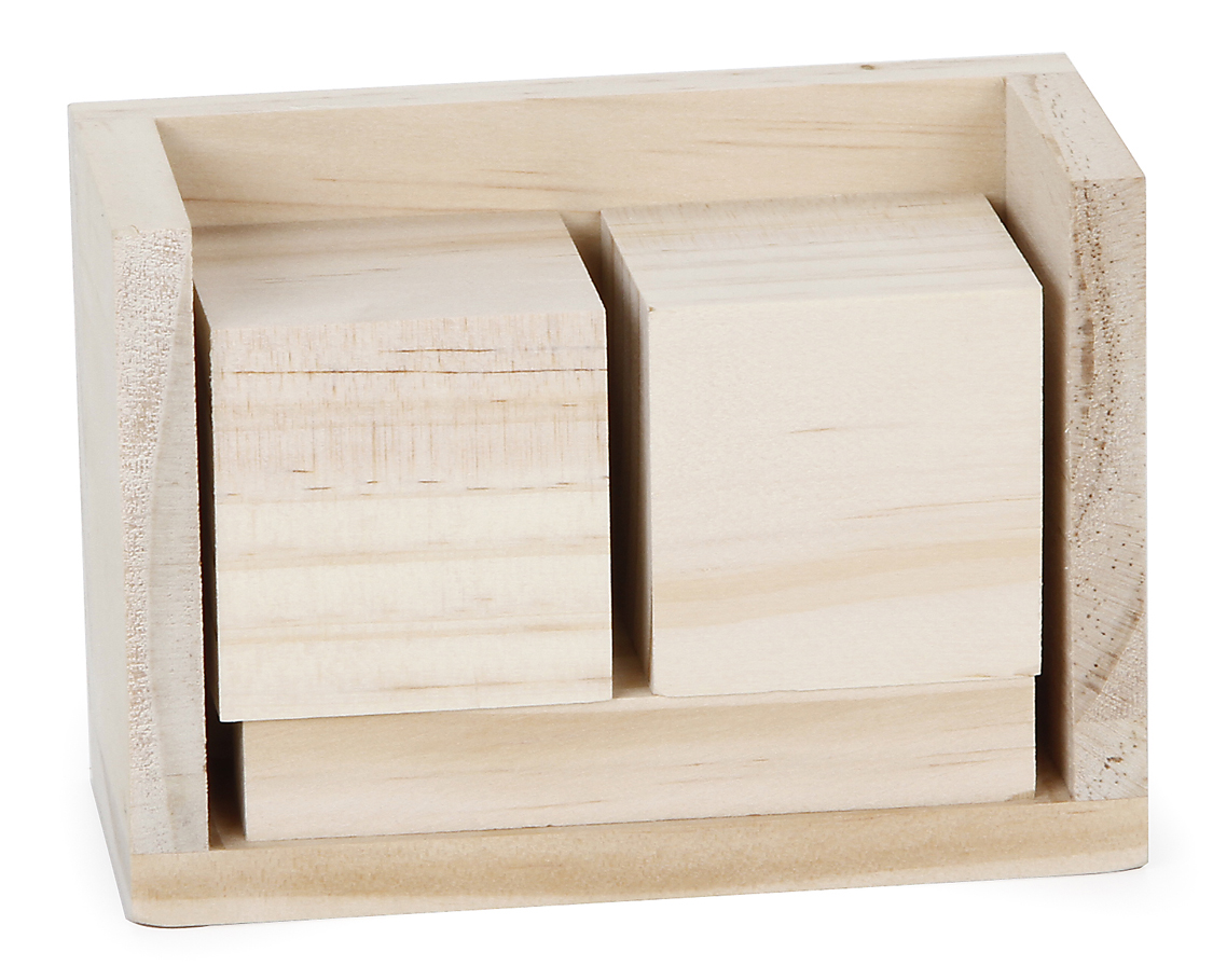 unfinished wood block calendar