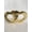Gold, variant on Valentine Medium Shiny Ceramic 2 Hearts in One Display