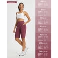 thumbnail image 7 of BALEAF Women's Bermuda Shorts 12" Long Knee Length Running Athletic High Waist Zipper Pocket Quick Dry Loose Fit Wine Red M, 7 of 7