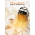 thumbnail image 2 of Portable Space Heater, Brightown 1500W Personal Electric Heater with Timer, 4 Modes Quiet Desk Heater, Overheating & Tip-Over Pro, 2 of 8