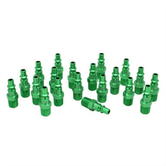 Milton Industries ColorFit Plugs, A-style Green, 1/4" NPT Male