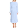 thumbnail image 6 of Biekopu Women Maternity Dress, Long Sleeve Square Neck Patchwork Pregnancy Dress Sleep Dress Loungewear, 6 of 6