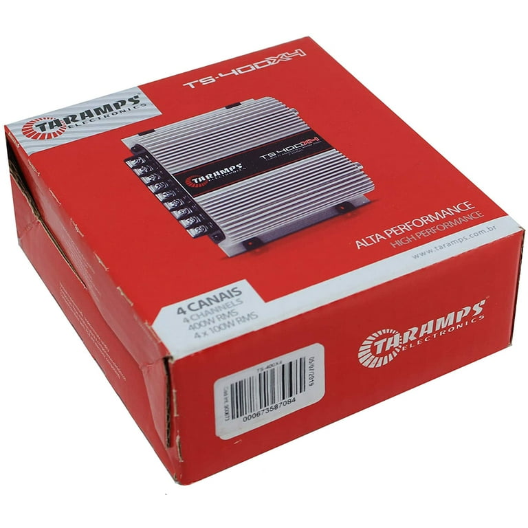 Taramps TS400X4 Full Range 2 Ohm 4 Channel 400W Class D Car Audio Amplifier Taramps TS400X4 Full Range 2 Ohm 4 Channel 400W Class D Car Audio Amplifier