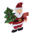 thumbnail image 2 of Christmas tinsel santa claus wreath, 2 of 4