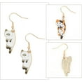 thumbnail image 3 of Dangling Cat Earrings Funny Cat Earrings for Women Kawaii Aesthetic Funny Cartoon Kitten Drop Dangle Earrings with Hook Animals Lover Birthday Gifts Party Favors for Women, 3 of 6