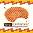 thumbnail image 3 of Rip Van Honey & Oats Stroopwafels Cookies, Chewy Snack, Non-GMO, Low Sugar (3g), 12 Pack, 3 of 8