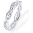 thumbnail image 1 of 14K Gold Plated Cubic Zirconia Twisted Rope Eternity Band for Women_Special Gift, 1 of 5