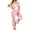 B-Pink Floral, variant on Pajamas Sets for Women Short Sleeve Button Down Tops And Pants Sleepwear Soft Silk Satin Pjs Loungewear 2 Piece Outfit
