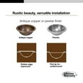 thumbnail image 5 of Houzer HW-CLA1RS Hammerwerks Classic Drop-in Copper Bathroom Sink, Antique Copper, 5 of 5