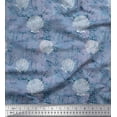 thumbnail image 1 of Soimoi Japan Crepe Satin Fabric Seashell & Texture Decor Fabric Printed Yard 42 Inch Wide, 1 of 1