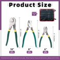thumbnail image 2 of shiyou-3PCS Heavy Duty Stainless Steel 6Inch 8Inch 10Inch Cable Cutters Kit, Cable Wire Cutters High Leverage Cutter, Wire Rope Cutter for Cutting Aluminum, Copper, Wire, Communications Cable, 2 of 4