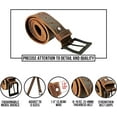 thumbnail image 3 of European Leather Works Rustic Heavy Duty Full Grain Leather Belt for Men - Size 1.53.8 cm Wide & 32" to 46" Length, 3 of 9