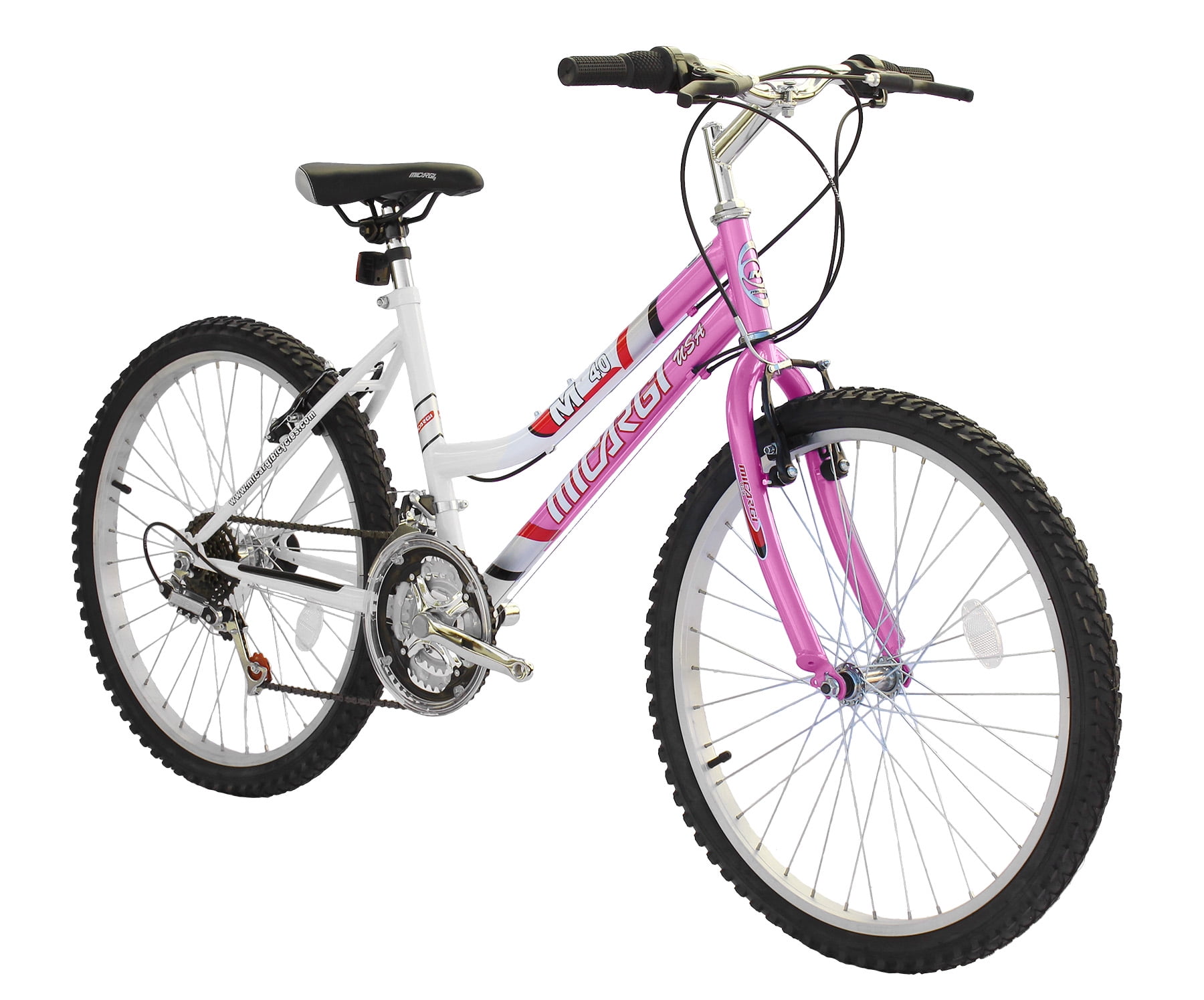 Wonder Wheels 24" Mtb 18 Speed Bicycle, Bike, Alloy Frame Alloy Rims 36H - Pink