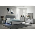 thumbnail image 2 of Global Furniture USA Amelia Solid Wood Gray Black Queen Bed with LED, 2 of 2
