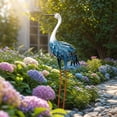 thumbnail image 2 of BZPIZ 24" Garden Porch Goose Statues, Crane Farm Fence Decor, Metal Real Porch Crane Decor, Outdoor Animal Sculptures & Statues, Perfect for Home Garden Stairs, Backyard, Farm, Patio, 2 of 6