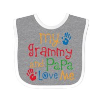 Inktastic Grammy and Papa Love Me Boys or Girls Baby Bib