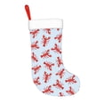 thumbnail image 2 of Yiaed Cartoon Lobsters 1 Print Christmas Stockings, Christmas Stockings Hanging Ornaments, Christmas Stockings for Family Christmas Holiday Decorations, 2 of 7