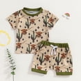 thumbnail image 2 of Teen Boy Clothes Boys' Shorts Set Outfits Children's Spring Summer Cute Printed Short Sleeve Running Suit 1t 2t 3t 4t 5t 6t T-Shirts Elastic Waist 2Pcs Tee & 2PCS, 2 of 8