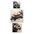 thumbnail image 2 of Designart "Deep Pink and Blue Crocus Blossom II" Marigold Oversized Wall Clock - Set Of 3 - Multipanel Clock For Living Room Décor - Large Traditional Wall Clock, 2 of 6