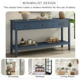 thumbnail image 4 of Modern Console Table with 3 Drawers, Entryway Table with Storage Shelf, Wooden Long Table for Entryway Hallway Living Room Foyer Corridor , Navy Blue, 4 of 9