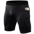 thumbnail image 1 of Pantalones cortos deportivos para hombre, ajustados, de secado rápido, para entrenamiento, con bolsillo, elásticos, transpirables, para correr y fitness, 1 of 6