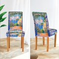 thumbnail image 3 of Yayeee 2 Pack Dining Chair Covers Stretch Parson Chairs Slipcovers Seat Protector, Blue Window, 3 of 6