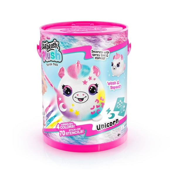 Airbrush Plush Canal Toys personaliza un unicornio con rotuladores para más de 6