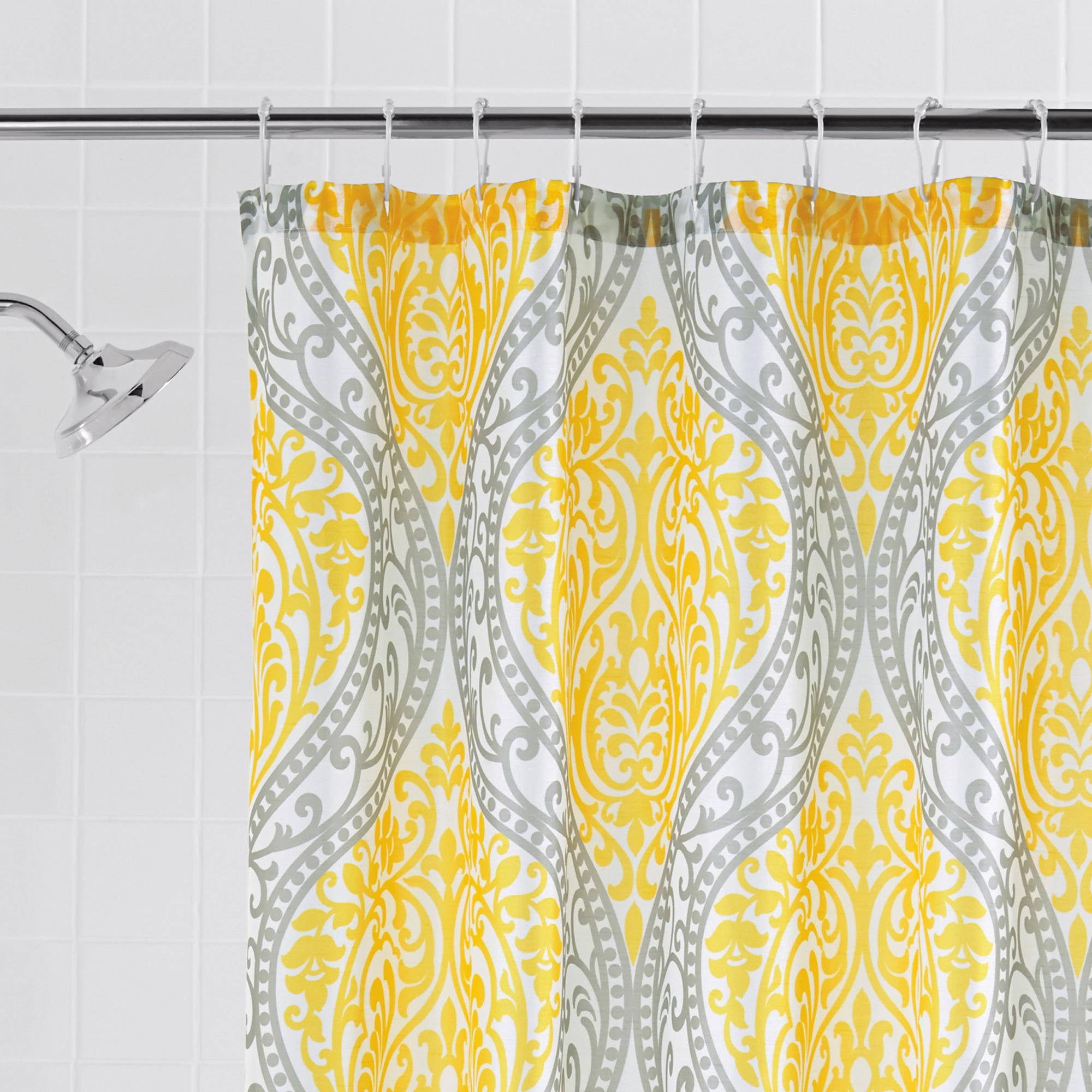 Light Yellow Damask Shower Curtain | Curtain Menzilperde.Net Yellow And Black Bathroom Curtains