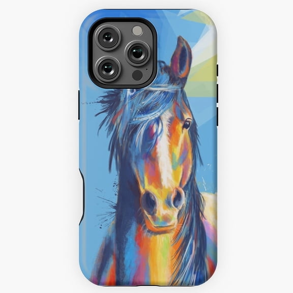Horse Beauty Animal Illustration Vibe Phone Case for iPhone 11 12 13 14 15 16 17 Pro Max