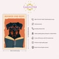 thumbnail image 3 of Eastern Print Rottweiler Dog Read Book Poster Wall Art, Wake Up and Read 1960 National Library Week Inspiring Decor, Painting for Home, Office Decor, UNFRAMED, 16x24, 3 of 4