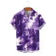 thumbnail image 6 of COSFO Summer Men's Button Down Shirts Short Sleeve Beach Tie Dye Shirts Casual with Pocket Relaxed Fit Collared Tops, 6 of 6