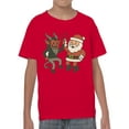 thumbnail image 2 of Santa and Krampus Unite Youth's T-shirt, 2 of 3