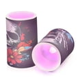 thumbnail image 2 of ALAZA Funny Skull 2 PCs LED Flickering Flameless Candles with Remote Timer Battery Operated Candle, 2 of 7