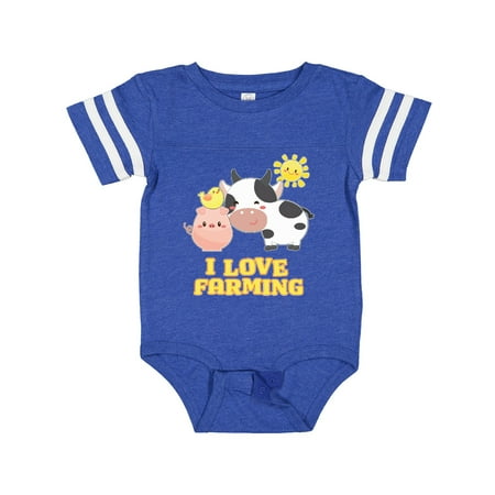 

Inktastic I Love Farming- Farm Animals Gift Baby Boy or Baby Girl Bodysuit