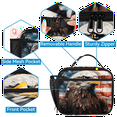 thumbnail image 3 of Herdesigns Patriotic Eagles Backpack with Lunch Box American Flag Lightweight Large Travel Work Laptop Backpacks Set Casual Daypacks, 3 of 8
