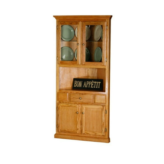 Eagle Furniture Classic Oak Corner Dining Buffet with Hutch