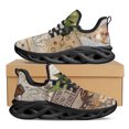 thumbnail image 1 of Zapatos con cordones y estampado de periódico con diseño de mariposas de moda para exteriores, zapatos deportivos ligeros y transpirables., 1 of 6