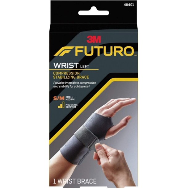 2 Pack FUTURO Wrist Left Hand Compression Stabilizing Brace, Small