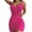 Hot Pink, variant on Women’s Bodycon Mini Dress Spaghetti Strap V-Neck Ruched Sleeveless Pencil Dress Backless Night Out Club Short Dress Wedding Guest Evening Party Dresses Style A76 Hot Pink XX-Large