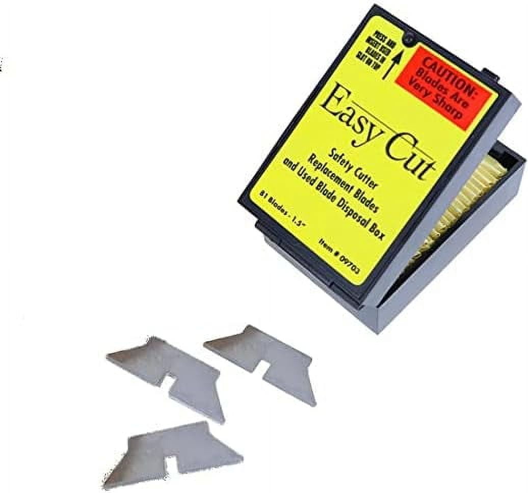 Easy Box Cutter 1000 White with 81 ct Blades, Box Cutter and Retractable Blades, Durable and Safe for Accurate Cutting, Cardboard cutter